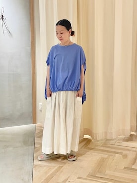 「yuni（ユニ　）のアイテム」を使った、bulle de savonさん（レディース・152cm）の夏コーディネート