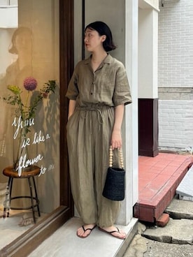 「yuni（ユニ　）のアイテム」を使った、bulle de savonさん（レディース・158cm）の夏コーディネート