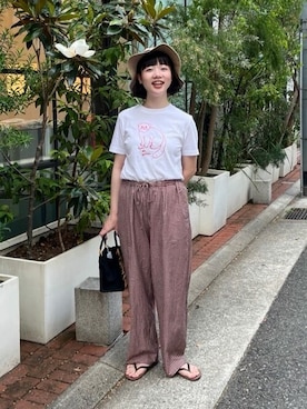 「yuni（ユニ　）のアイテム」を使った、bulle de savonさん（レディース・158cm）の夏コーディネート