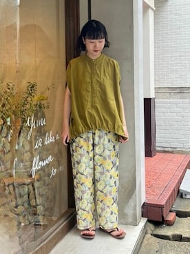 「yuni（ユニ　）のアイテム」を使った、bulle de savonさん（レディース・159cm）の夏コーディネート