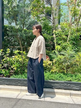 「yuni（ユニ　）のアイテム」を使った、bulle de savonさん（レディース・163cm）の夏コーディネート