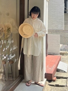 「yuni（ユニ　）のアイテム」を使った、bulle de savonさん（レディース・159cm）の夏コーディネート