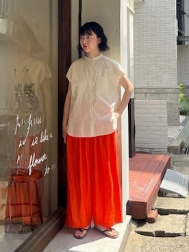「yuni（ユニ　）のアイテム」を使った、bulle de savonさん（レディース・159cm）の夏コーディネート