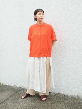 「yuni（ユニ　）のアイテム」を使った、bulle de savonさん（レディース・163cm）の夏コーディネート