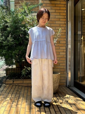 「yuni（ユニ　）のアイテム」を使った、bulle de savonさん（レディース・150cm）の夏コーディネート