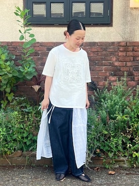 「yuni（ユニ　）のアイテム」を使った、bulle de savonさん（レディース・152cm）の夏コーディネート