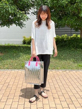 「Disney（ディズニー）のアイテム（バッグ）」を使った、fuwa chanさん（レディース・162cm）の夏コーディネート