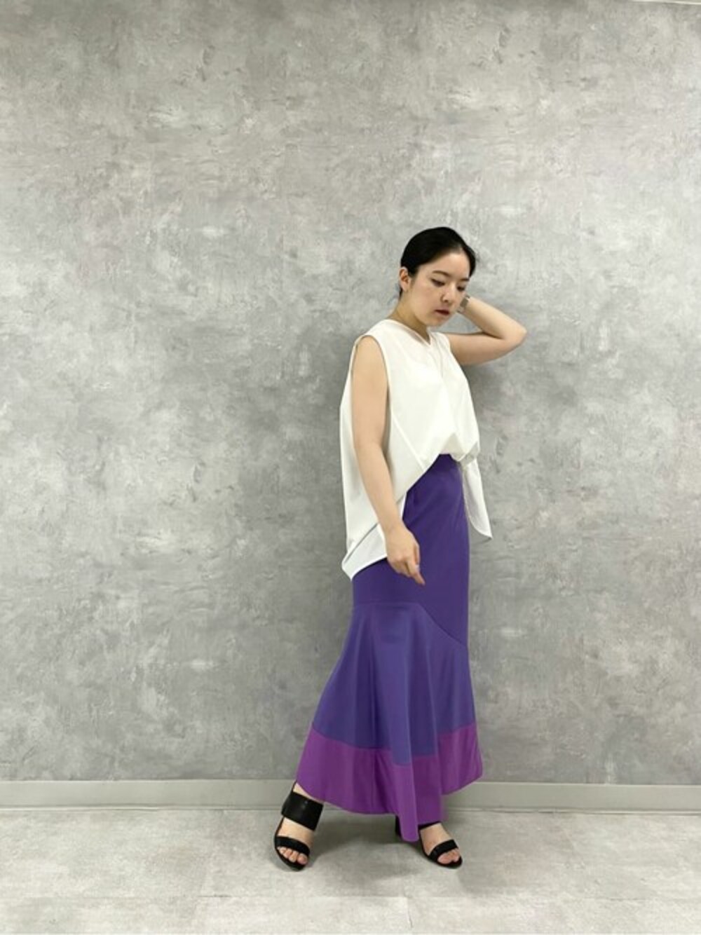 ELENDEEKのスカート（パープル系）を使った人気ファッション  