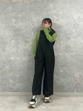 「アイテム（つなぎ/オールインワン）」を使った、ELENDEEK STAFFさん（レディース・153cm）の夏コーディネート