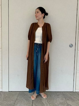 「Moname（モナーム）のアイテム（パンツ）」を使った、SonnyLabel WOMENさん（レディース・168cm）の夏コーディネート