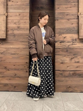 「URBAN RESEARCH Sonny Label（アーバンリサーチサニーレーベル）のアイテム（MA-1）」を使った、SonnyLabel WOMENさん（レディース・148cm）の秋コーディネート