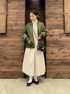 「URBAN RESEARCH Sonny Label（アーバンリサーチサニーレーベル）のアイテム（MA-1）」を使った、SonnyLabel WOMENさん（レディース・148cm）の秋コーディネート