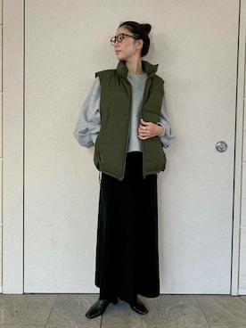 「アーバンリサーチ」｜「アイテム（ダウンベスト）」を使った、SonnyLabel WOMENさん（レディース・168cm）の秋コーディネート
