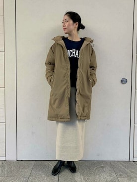 「サニーレーベル」｜「アイテム（ダウンジャケット/コート）」を使った、SonnyLabel WOMENさん（レディース・168cm）の冬コーディネート