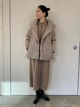 「サニーレーベル」｜「アイテム（ダウンジャケット/コート）」を使った、SonnyLabel WOMENさん（レディース・168cm）の冬コーディネート