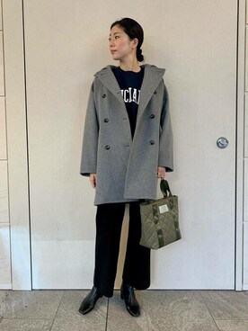 「URBAN RESEARCH Sonny Label（アーバンリサーチサニーレーベル）のアイテム（ピーコート）」を使った、SonnyLabel WOMENさん（レディース・168cm）の冬コーディネート