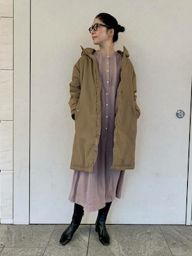 「サニーレーベル」｜「アイテム（ダウンジャケット/コート）」を使った、SonnyLabel WOMENさん（レディース・168cm）の冬コーディネート