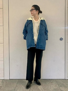 「アーバンリサーチ」｜「アイテム（カバーオール）」を使った、SonnyLabel WOMENさん（レディース・168cm）の冬コーディネート