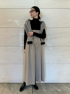 「サニーレーベル」｜「アイテム（サロペット/オーバーオール）」を使った、SonnyLabel WOMENさん（レディース・168cm）の冬コーディネート