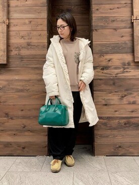 「サニーレーベル」｜「アイテム（ダウンジャケット/コート）」を使った、SonnyLabel WOMENさん（レディース・148cm）の冬コーディネート
