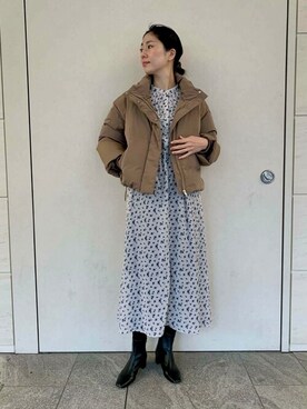「サニーレーベル」｜「アイテム（ダウンジャケット/コート）」を使った、SonnyLabel WOMENさん（レディース・168cm）の冬コーディネート