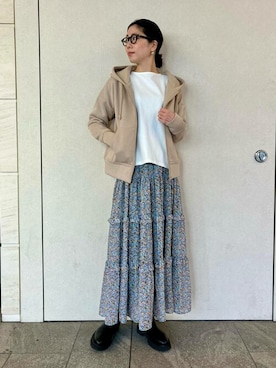 「アーバンリサーチ」｜「アイテム（パーカー）」を使った、SonnyLabel WOMENさん（レディース・168cm）の春コーディネート
