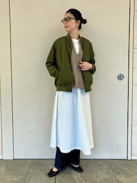 「URBAN RESEARCH Sonny Label（アーバンリサーチサニーレーベル）のアイテム（MA-1）」を使った、SonnyLabel WOMENさん（レディース・168cm）の春コーディネート