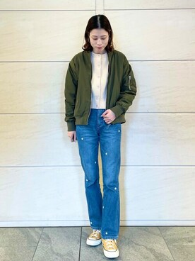 「URBAN RESEARCH Sonny Label（アーバンリサーチサニーレーベル）のアイテム（MA-1）」を使った、SonnyLabel WOMENさん（レディース・164cm）の春コーディネート
