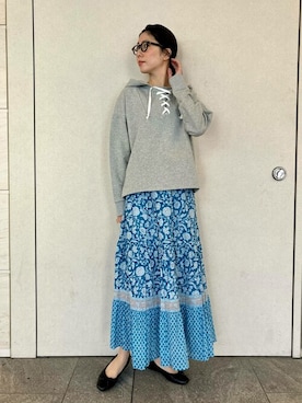 「アーバンリサーチ」｜「アイテム（パーカー）」を使った、SonnyLabel WOMENさん（レディース・168cm）の春コーディネート