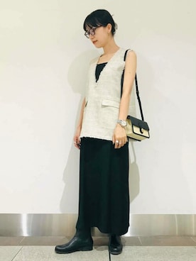 「URBAN RESEARCH Sonny Label（アーバンリサーチサニーレーベル）のアイテム（ベスト）」を使った、SonnyLabel WOMENさん（レディース・164cm）の夏コーディネート