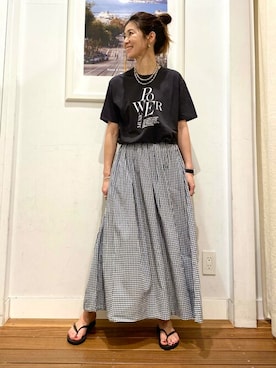「URBAN RESEARCH Sonny Label（アーバンリサーチサニーレーベル）のアイテム（スカート）」を使った、SonnyLabel WOMENさん（レディース・158cm）の夏コーディネート