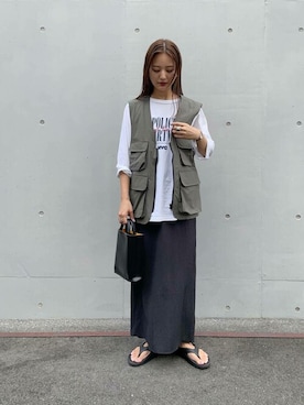 「URBAN RESEARCH Sonny Label（アーバンリサーチサニーレーベル）のアイテム（スカート）」を使った、SonnyLabel WOMENさん（レディース・163cm）の夏コーディネート