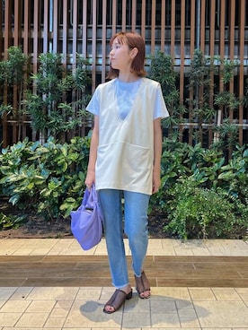 「URBAN RESEARCH Sonny Label（アーバンリサーチサニーレーベル）のアイテム（ベスト）」を使った、SonnyLabel WOMENさん（レディース・157cm）の秋コーディネート