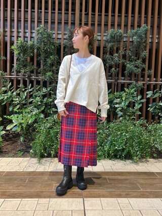 別注』GLEN FYNE×Sonny Label チェックプリーツスカートを使った