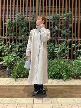 「URBAN RESEARCH Sonny Label（アーバンリサーチサニーレーベル）のアイテム（ステンカラーコート）」を使った、SonnyLabel WOMENさん（レディース・157cm）の秋コーディネート