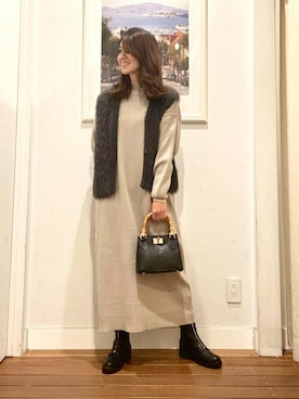 「URBAN RESEARCH Sonny Label（アーバンリサーチサニーレーベル）のアイテム（ブーツ）」を使った、SonnyLabel WOMENさん（レディース・158cm）の冬コーディネート