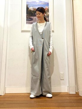 「サニーレーベル」｜「アイテム（オールインワン・サロペット）」を使った、SonnyLabel WOMENさん（レディース・158cm）の冬コーディネート