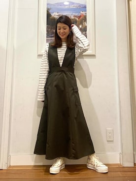 「URBAN RESEARCH Sonny Label（アーバンリサーチサニーレーベル）のアイテム（ジャンパースカート）」を使った、SonnyLabel WOMENさん（レディース・158cm）の冬コーディネート