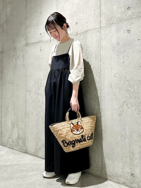 「サニーレーベル」｜「アイテム（オールインワン・サロペット）」を使った、SonnyLabel WOMENさん（レディース・154cm）の春コーディネート