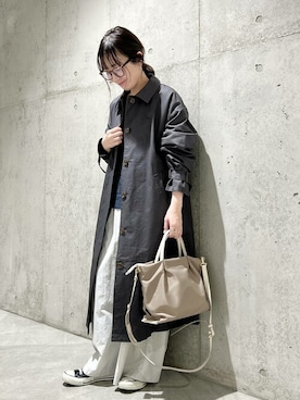 「URBAN RESEARCH Sonny Label（アーバンリサーチサニーレーベル）のアイテム（ステンカラーコート）」を使った、SonnyLabel WOMENさん（レディース・154cm）の春コーディネート