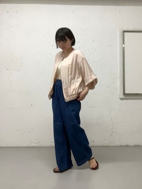 「サニーレーベル」｜「アイテム（ブルゾン）」を使った、SonnyLabel WOMENさん（レディース・151cm）の夏コーディネート