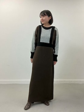 「レディース」｜「アイテム（ワンピース/ドレス）」を使った、SonnyLabel WOMENさん（レディース・151cm）の秋コーディネート