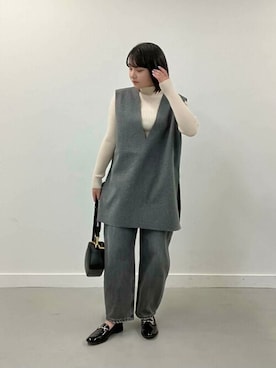 「URBAN RESEARCH Sonny Label（アーバンリサーチサニーレーベル）のアイテム（ベスト）」を使った、SonnyLabel WOMENさん（レディース・151cm）の秋コーディネート
