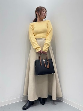 「SonnyLabel」｜「アイテム（ブーツ）」を使った、SonnyLabel WOMENさん（レディース・165cm）の冬コーディネート
