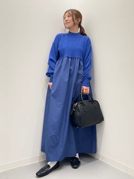 「アーバンリサーチ」｜「アイテム（ローファー）」を使った、SonnyLabel WOMENさん（レディース・154cm）の冬コーディネート