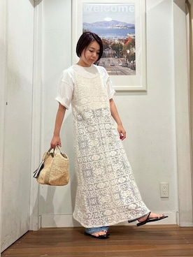 「URBAN RESEARCH Sonny Label（アーバンリサーチサニーレーベル）のアイテム（ワンピース/ドレス）」を使った、SonnyLabel WOMENさん（レディース・158cm）の夏コーディネート