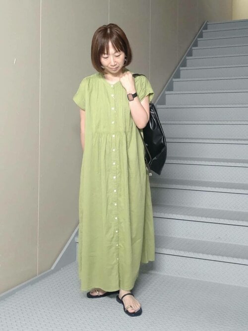 エアリーコットンピンタックワンピース