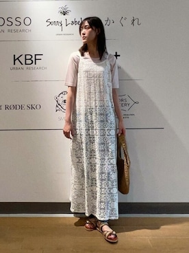 「アイテム（ワンピース）」を使った、SonnyLabel WOMENさん（レディース・166cm）の夏コーディネート