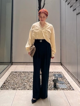 「お呼ばれ」｜「アイテム（パンツ）」を使った、junさん（レディース・156cm）の春コーディネート