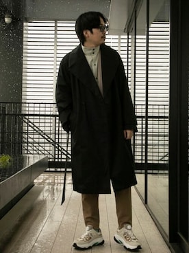 「UNITED TOKYO（ユナイテッドトウキョウ）のアイテム（トレンチコート）」を使った、shuuuut510さん（メンズ・179cm）の冬コーディネート